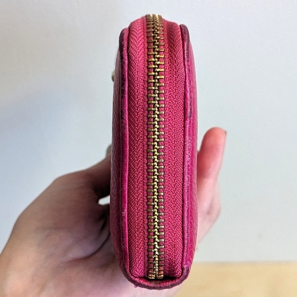 Michael Kors Pink Pebble Leather Wallet - Picture 10 of 16